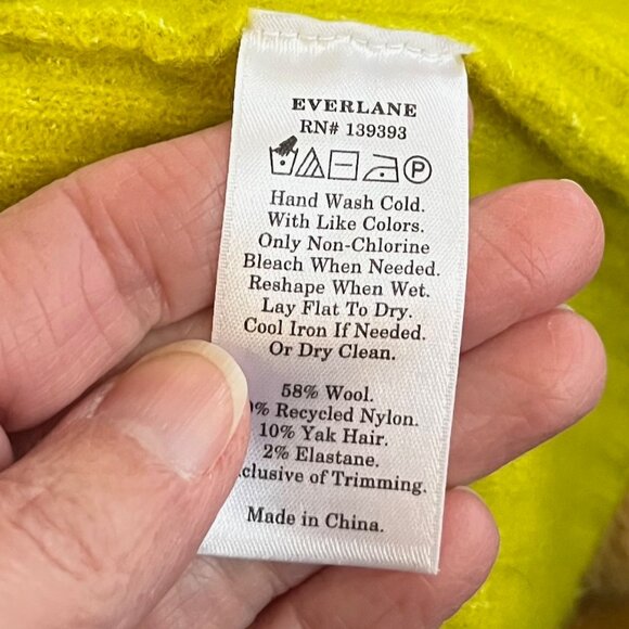 Everlane Cozy Stretch Pullover Sweater in Rare Key Lime Colorway | Size Small - Picture 13 of 13